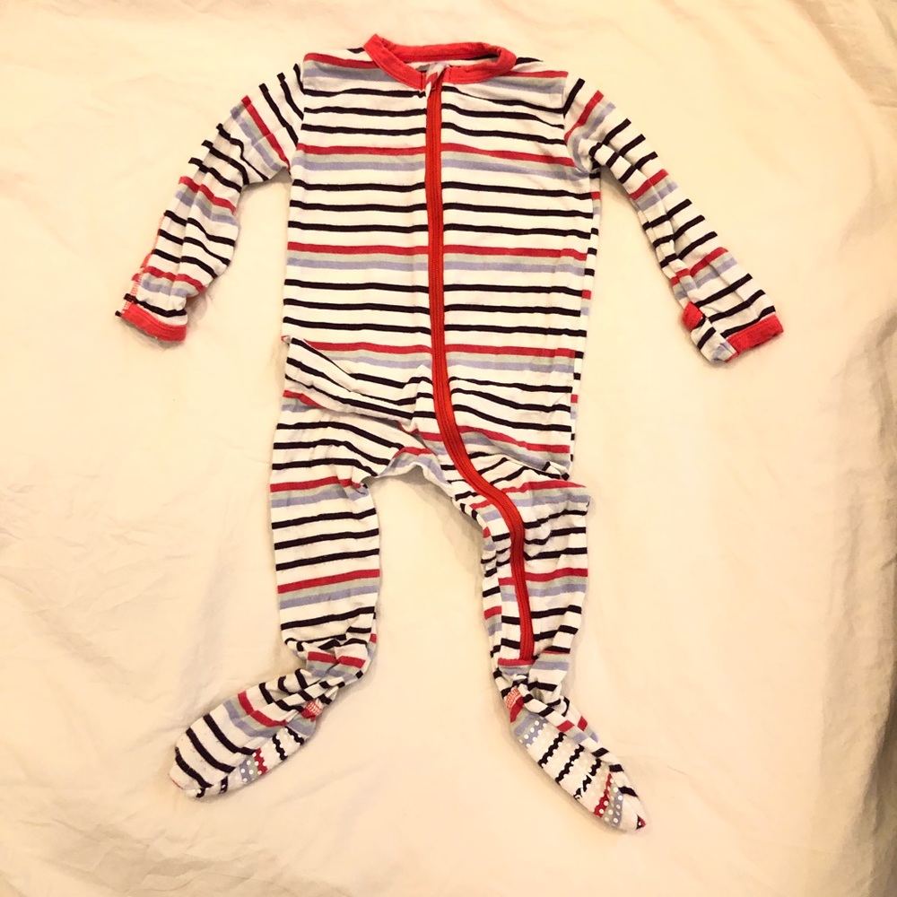 Kickee Pants One Piece Pajamas with Feet 6-9 month